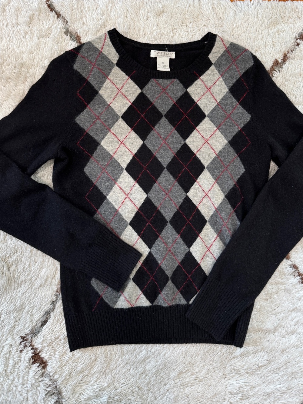 Argyle Cashmere Sweater